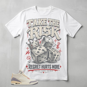 Cream Muslin 3s Zadago Shirt Take The Risk Graphic