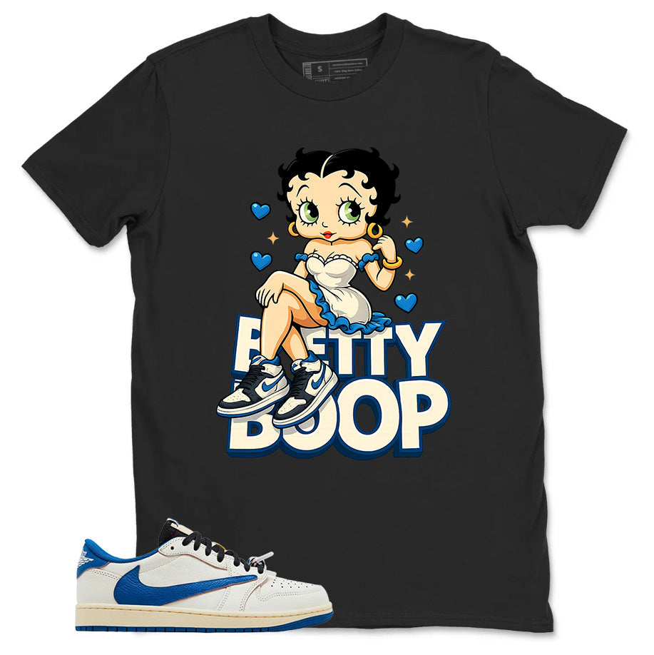 Cream Travis Scott Fragment Sail Military Blue 1s Shirt Betty Boop Graphic