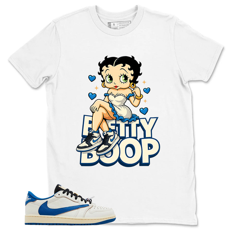 Cream Travis Scott Fragment Sail Military Blue 1s Shirt Betty Boop Graphic