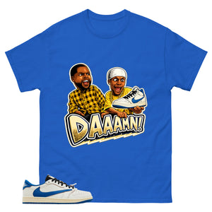Cream Travis Scott Fragment Sail Military Blue 1s Shirt Daaamn Sneaker Graphic