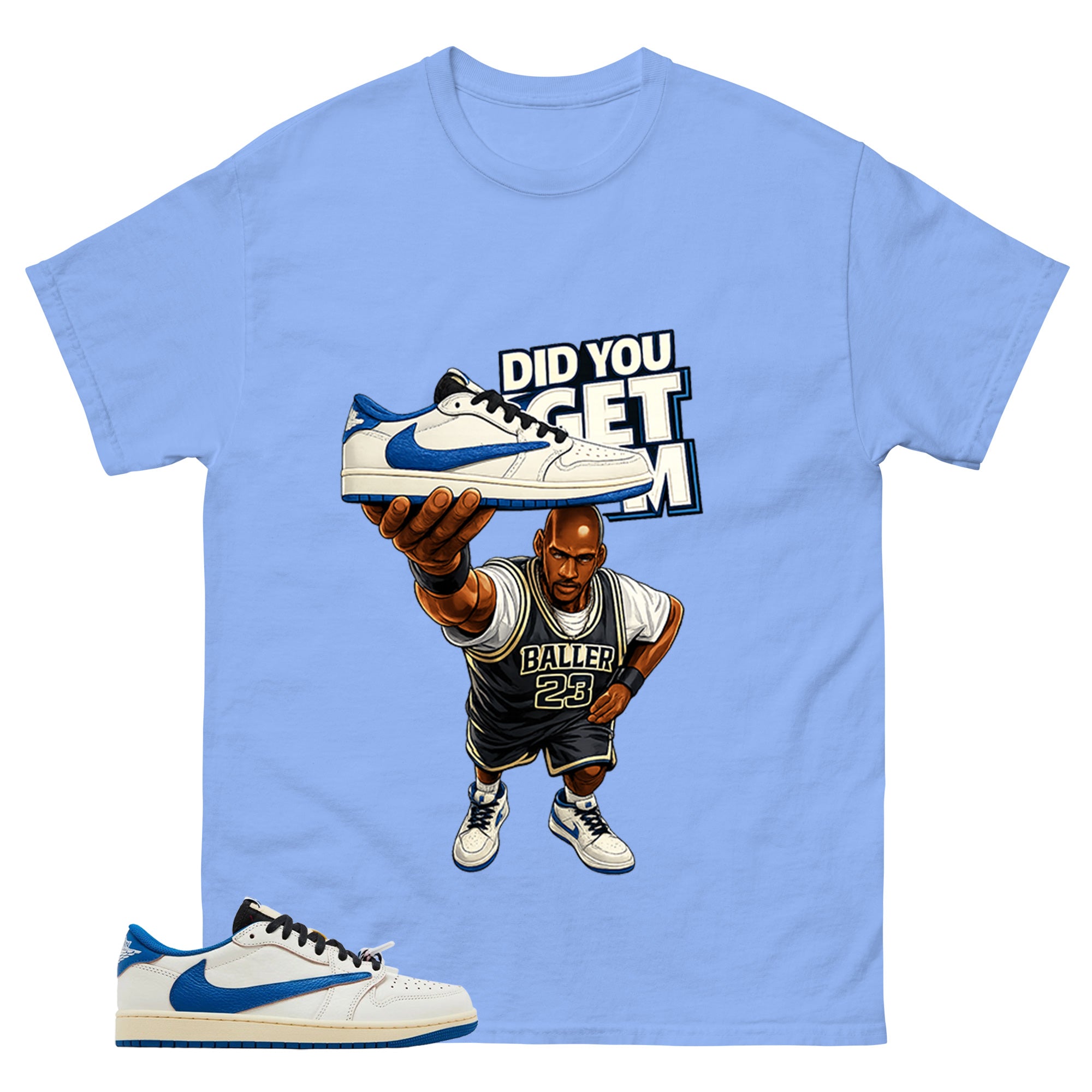 Cream Travis Scott Fragment Sail Military Blue 1s Shirt Did You Get Em Graphic