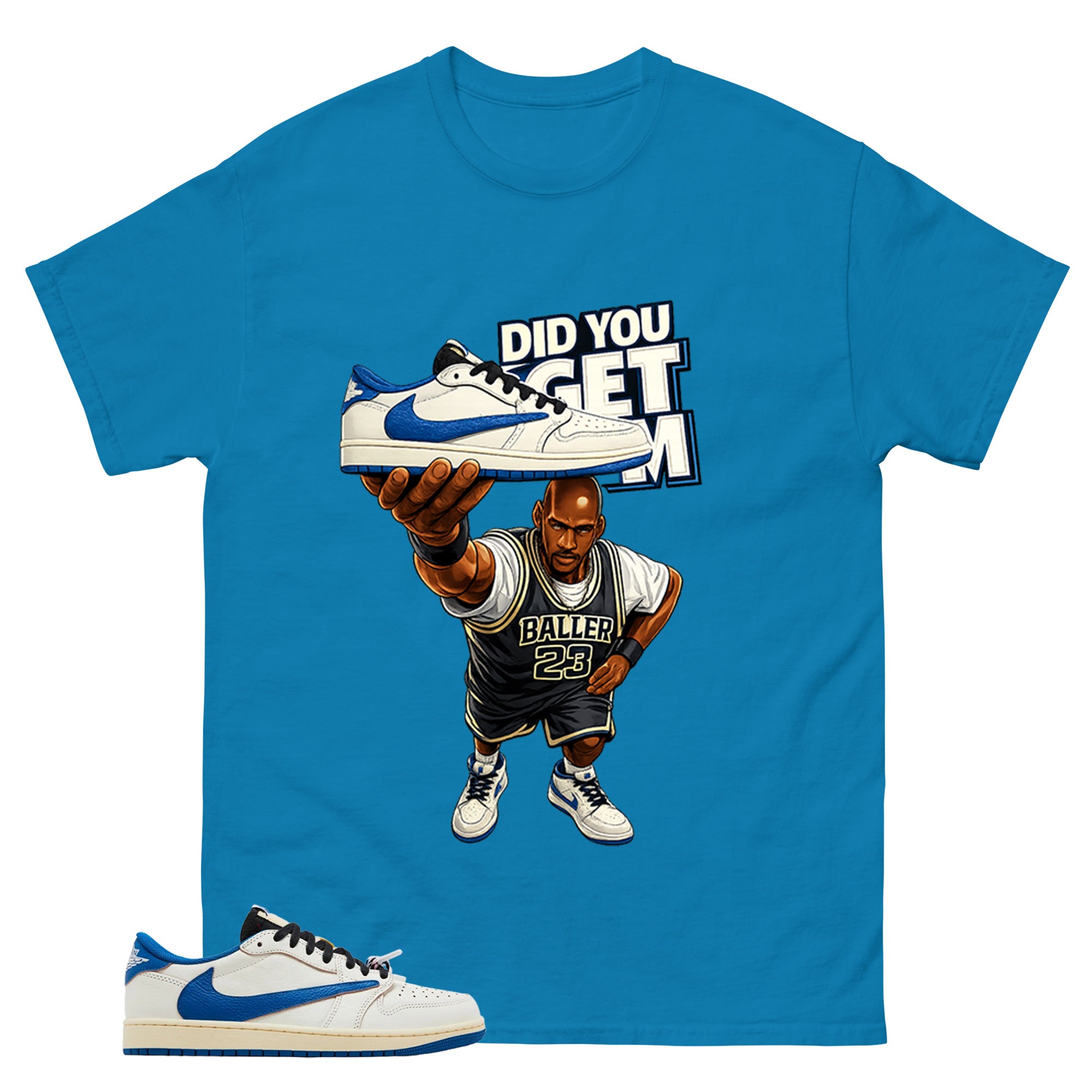 Cream Travis Scott Fragment Sail Military Blue 1s Shirt Did You Get Em Graphic