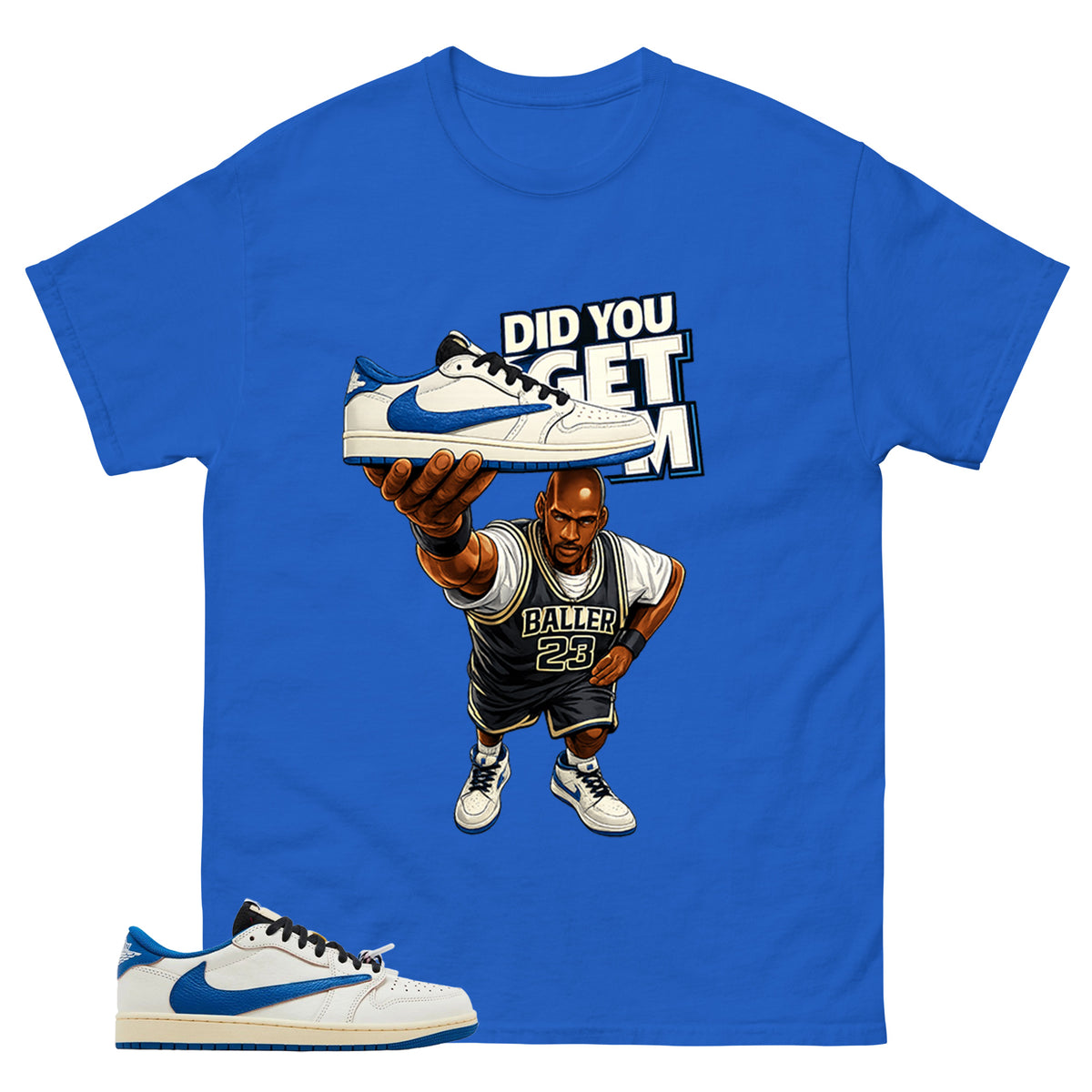 Cream Travis Scott Fragment Sail Military Blue 1s Shirt Did You Get Em Graphic