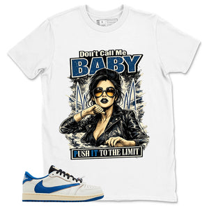 Cream Travis Scott Fragment Sail Military Blue 1s Shirt Don't Call Me Baby Graphic