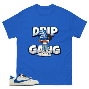 Cream Travis Scott Fragment Sail Military Blue 1s Shirt Drip Gang Graphic
