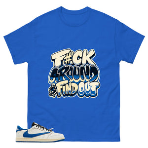 Cream Travis Scott Fragment Sail Military Blue 1s Shirt Fck Around Find Out Graphic