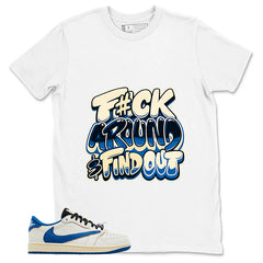 Cream Travis Scott Fragment Sail Military Blue 1s Shirt Fck Around Find Out Graphic