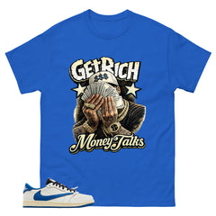 Cream Travis Scott Fragment Sail Military Blue 1s Shirt Get Rich Money Talk Graphic