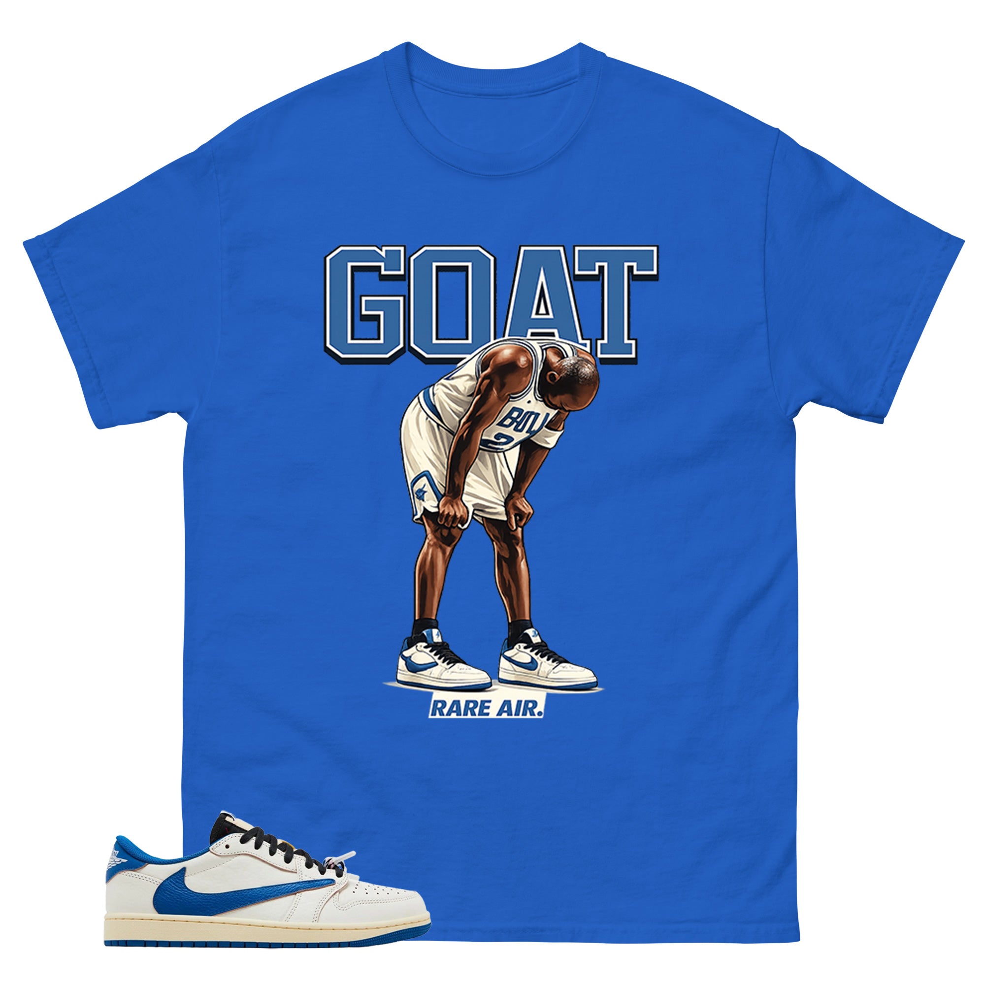 Cream Travis Scott Fragment Sail Military Blue 1s Shirt Goat Rare Air Graphic