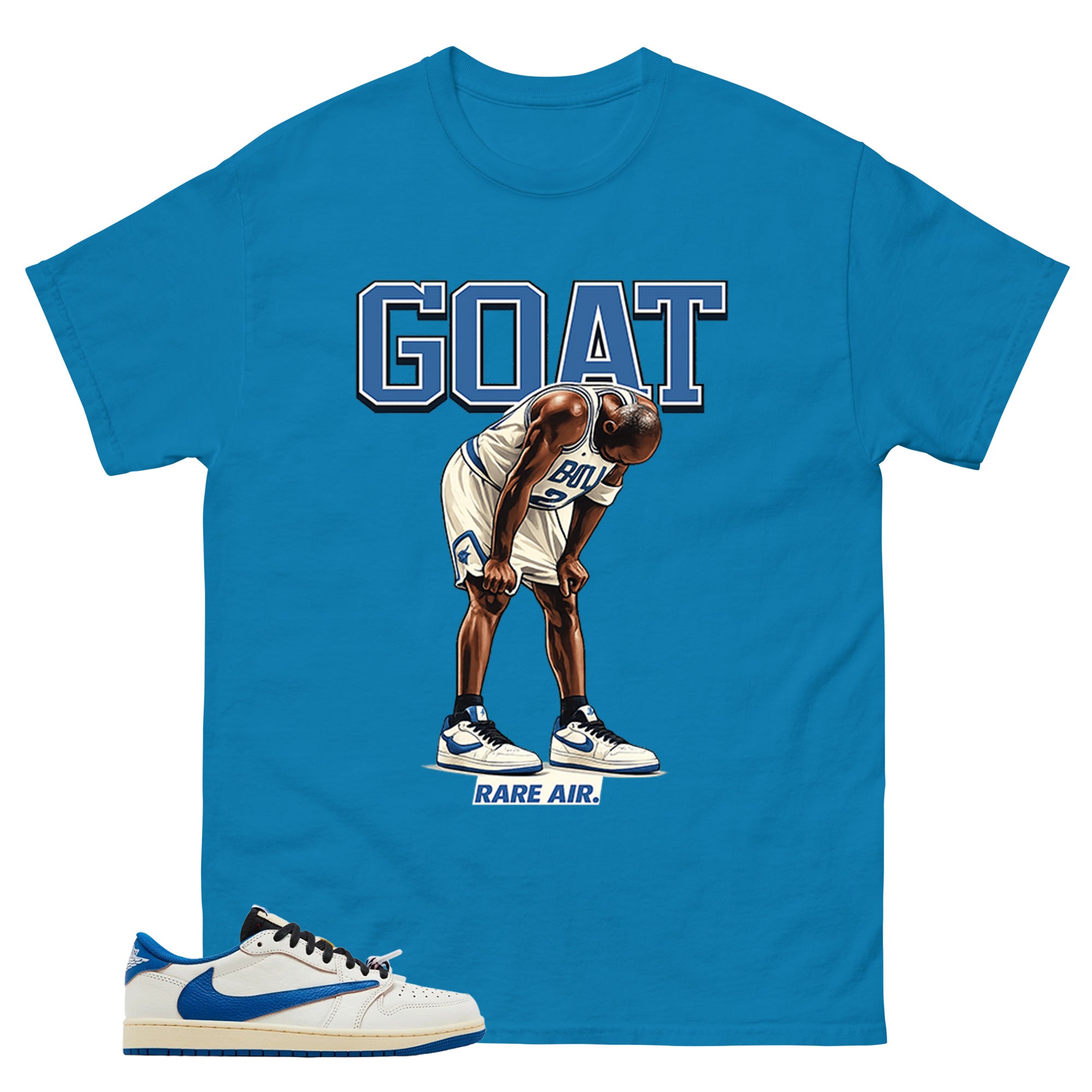 Cream Travis Scott Fragment Sail Military Blue 1s Shirt Goat Rare Air Graphic