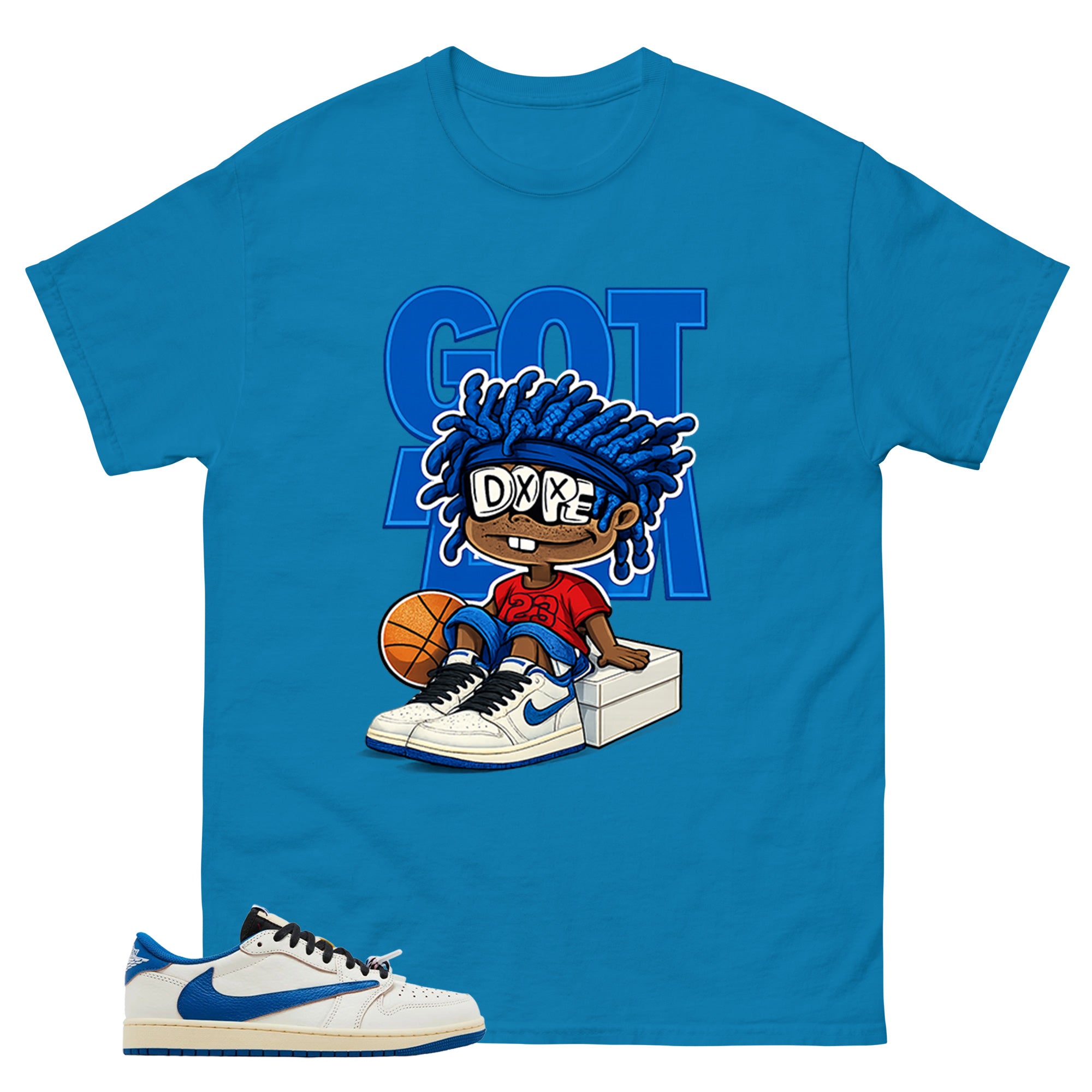 Cream Travis Scott Fragment Sail Military Blue 1s Shirt Got Em Dope Graphic