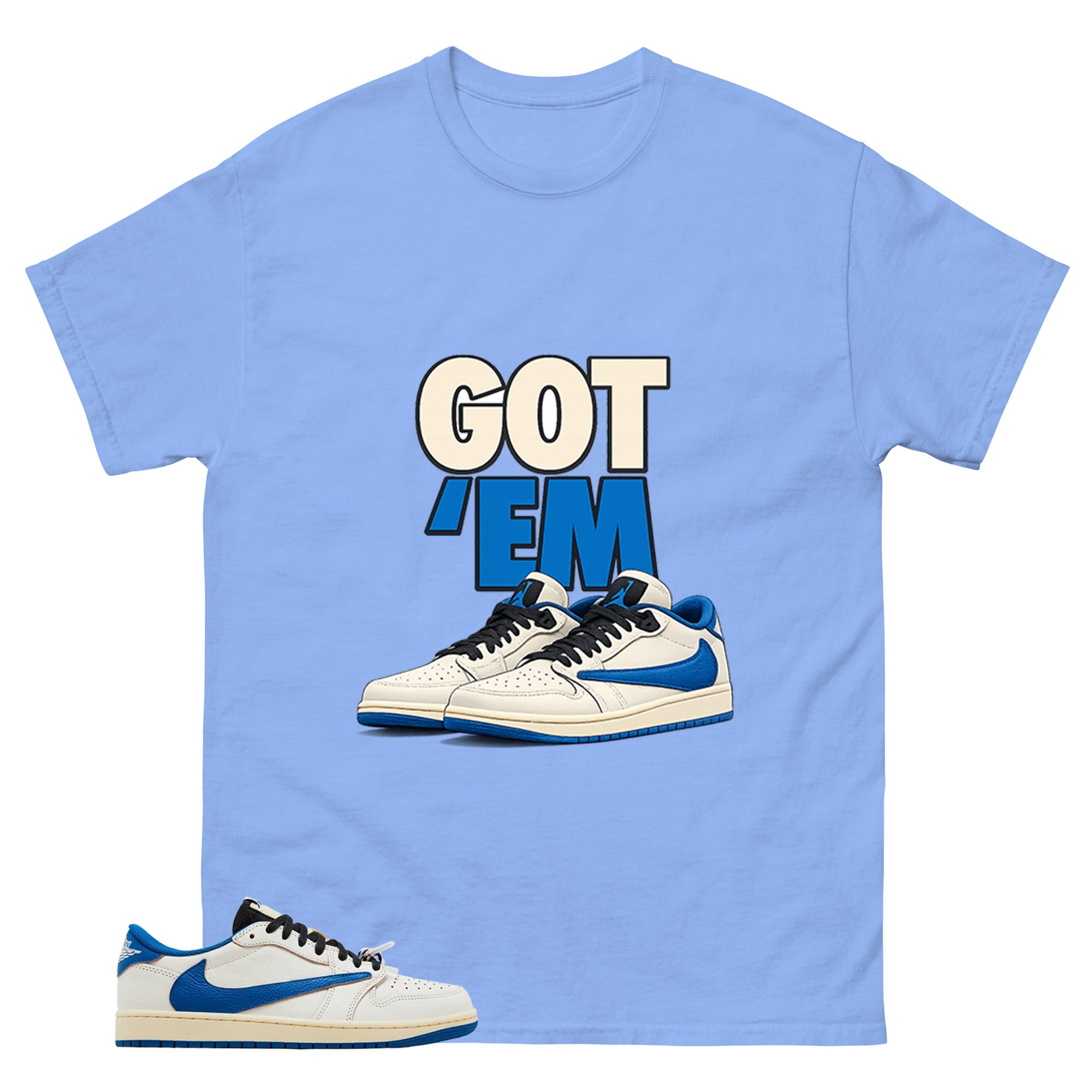 Cream Travis Scott Fragment Sail Military Blue 1s Shirt Got Em Graphic