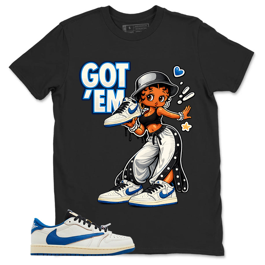 Cream Travis Scott Fragment Sail Military Blue 1s Shirt Got Em Lady Graphic