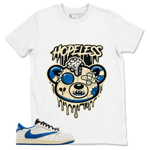 Cream Travis Scott Fragment Sail Military Blue 1s Shirt Hopeless Graphic