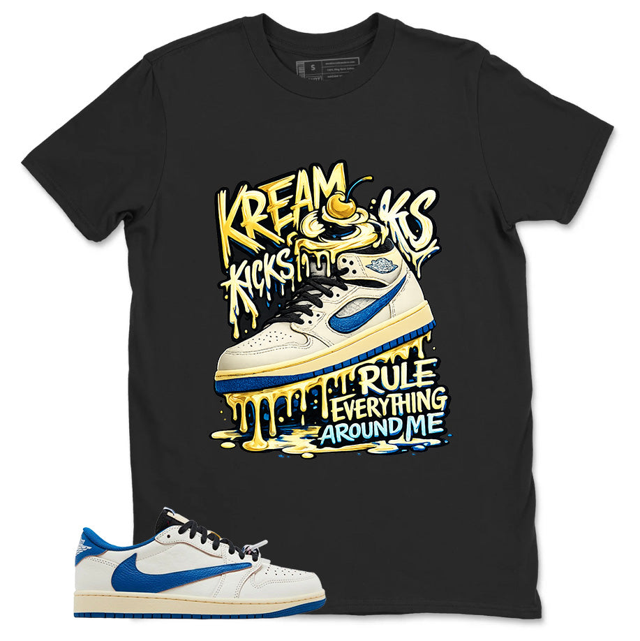 Cream Travis Scott Fragment Sail Military Blue 1s Shirt Kream Kicks Graphic
