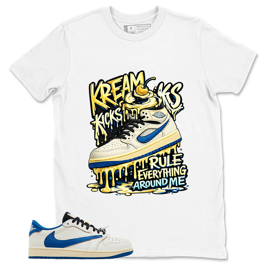Cream Travis Scott Fragment Sail Military Blue 1s Shirt Kream Kicks Graphic