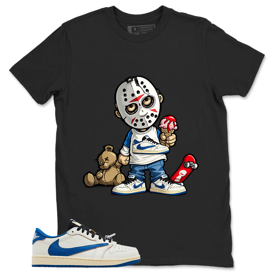 Cream Travis Scott Fragment Sail Military Blue 1s Shirt Little Jason Graphic