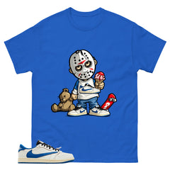 Cream Travis Scott Fragment Sail Military Blue 1s Shirt Little Jason Graphic