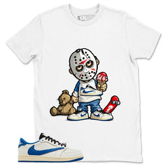 Cream Travis Scott Fragment Sail Military Blue 1s Shirt Little Jason Graphic