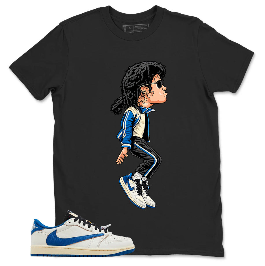 Cream Travis Scott Fragment Sail Military Blue 1s Shirt M.Jackson Tiptoe Graphic