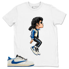 Cream Travis Scott Fragment Sail Military Blue 1s Shirt M.Jackson Tiptoe Graphic