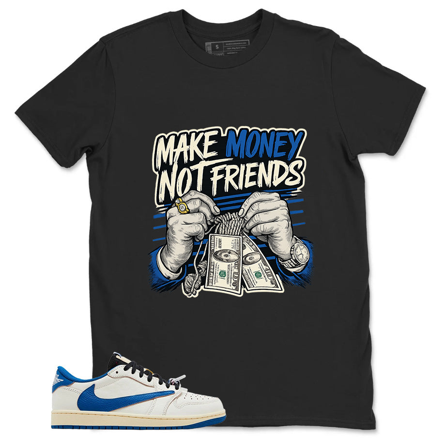 Cream Travis Scott Fragment Sail Military Blue 1s Shirt Make Money Not Friend Graphic