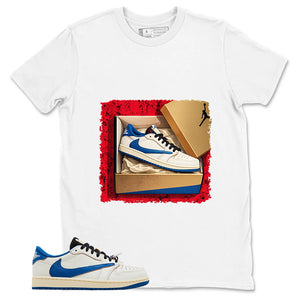 Cream Travis Scott Fragment Sail Military Blue 1s Shirt New Kicks Graphic