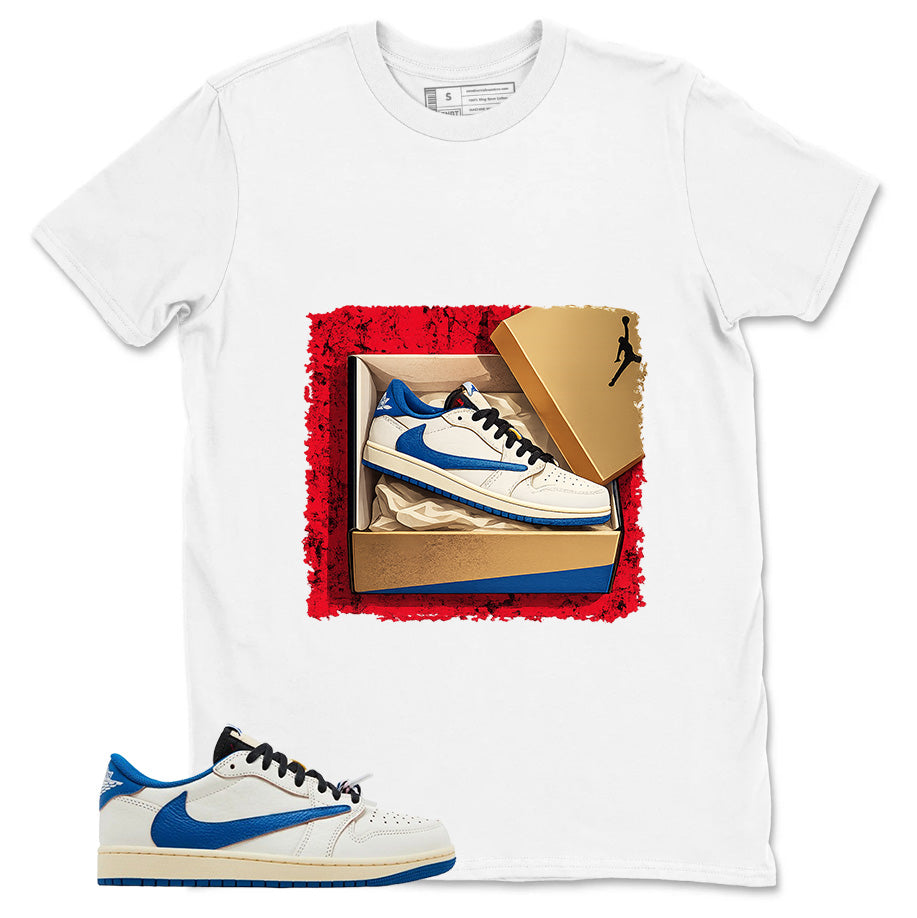 Cream Travis Scott Fragment Sail Military Blue 1s Shirt New Kicks Graphic