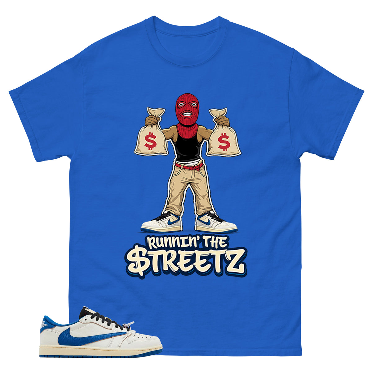 Cream Travis Scott Fragment Sail Military Blue 1s Shirt Runnin The Street Graphic