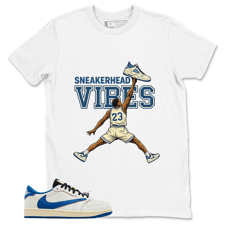 Cream Travis Scott Fragment Sail Military Blue 1s Shirt Sneakerhead Vibes Graphic