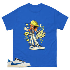 Cream Travis Scott Fragment Sail Military Blue 1s Shirt Talk To The Hand Graphic