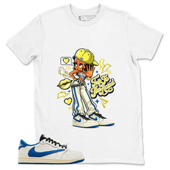 Cream Travis Scott Fragment Sail Military Blue 1s Shirt Talk To The Hand Graphic
