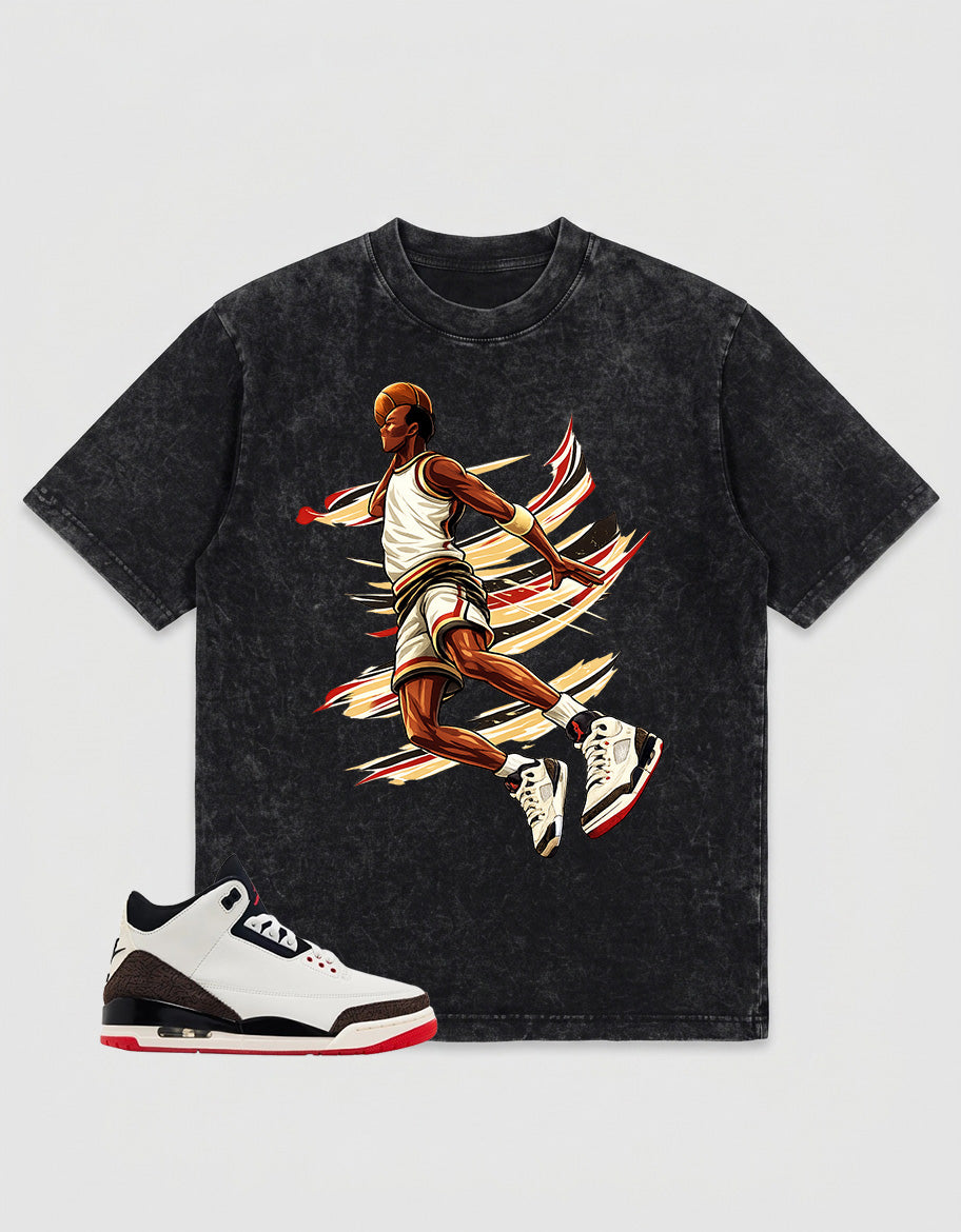 Cream World’s Best Dad 3s Zadago Washed T-shirt Air Ball Graphic