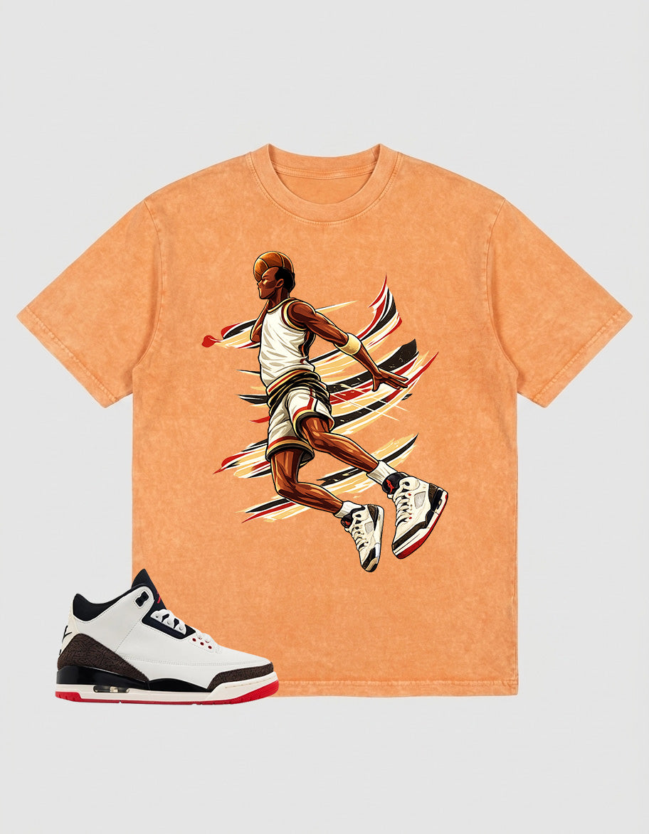 Cream World’s Best Dad 3s Zadago Washed T-shirt Air Ball Graphic