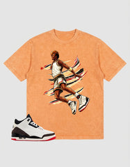 Cream World’s Best Dad 3s Zadago Washed T-shirt Air Ball Graphic
