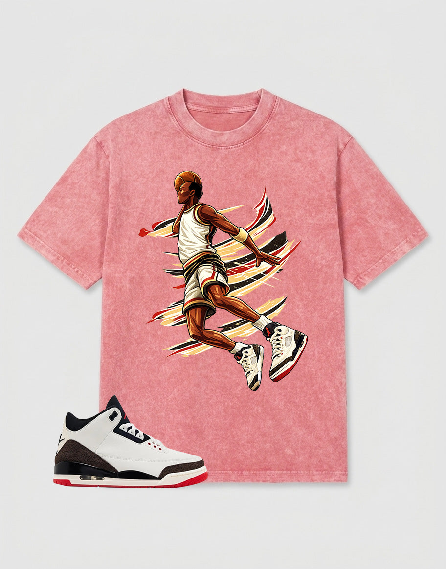 Cream World’s Best Dad 3s Zadago Washed T-shirt Air Ball Graphic