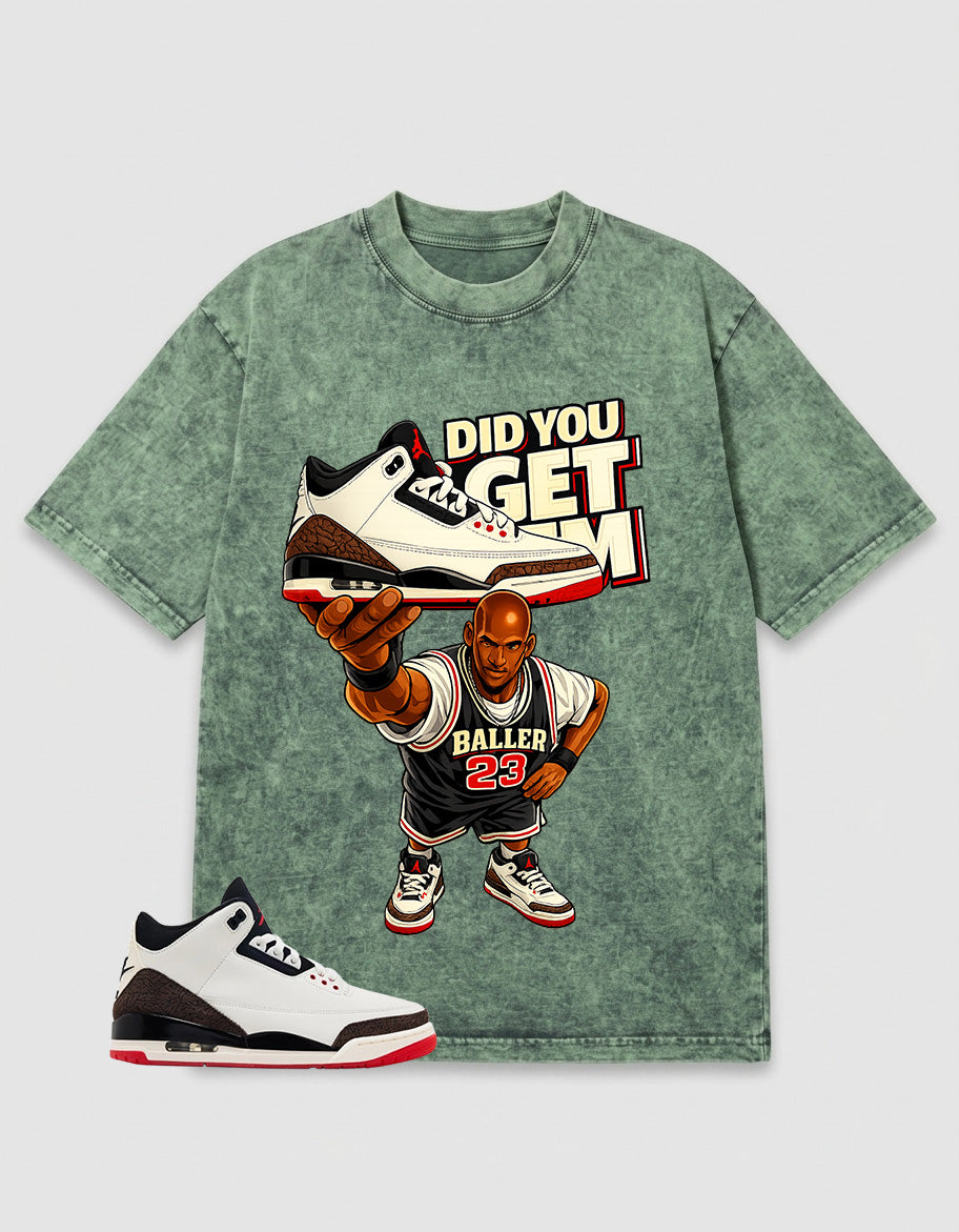 Cream World’s Best Dad 3s Zadago Washed T-shirt Did You Get Em Graphic