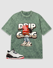 Cream World’s Best Dad 3s Zadago Washed T-shirt Drip Gang Graphic