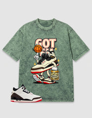Cream World’s Best Dad 3s Zadago Washed T-shirt Got 'Em Bread Graphic