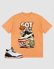 Cream World’s Best Dad 3s Zadago Washed T-shirt Got 'Em Bread Graphic