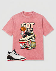 Cream World’s Best Dad 3s Zadago Washed T-shirt Got 'Em Bread Graphic