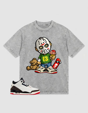 Cream World’s Best Dad 3s Zadago Washed T-shirt Little Jason Graphic