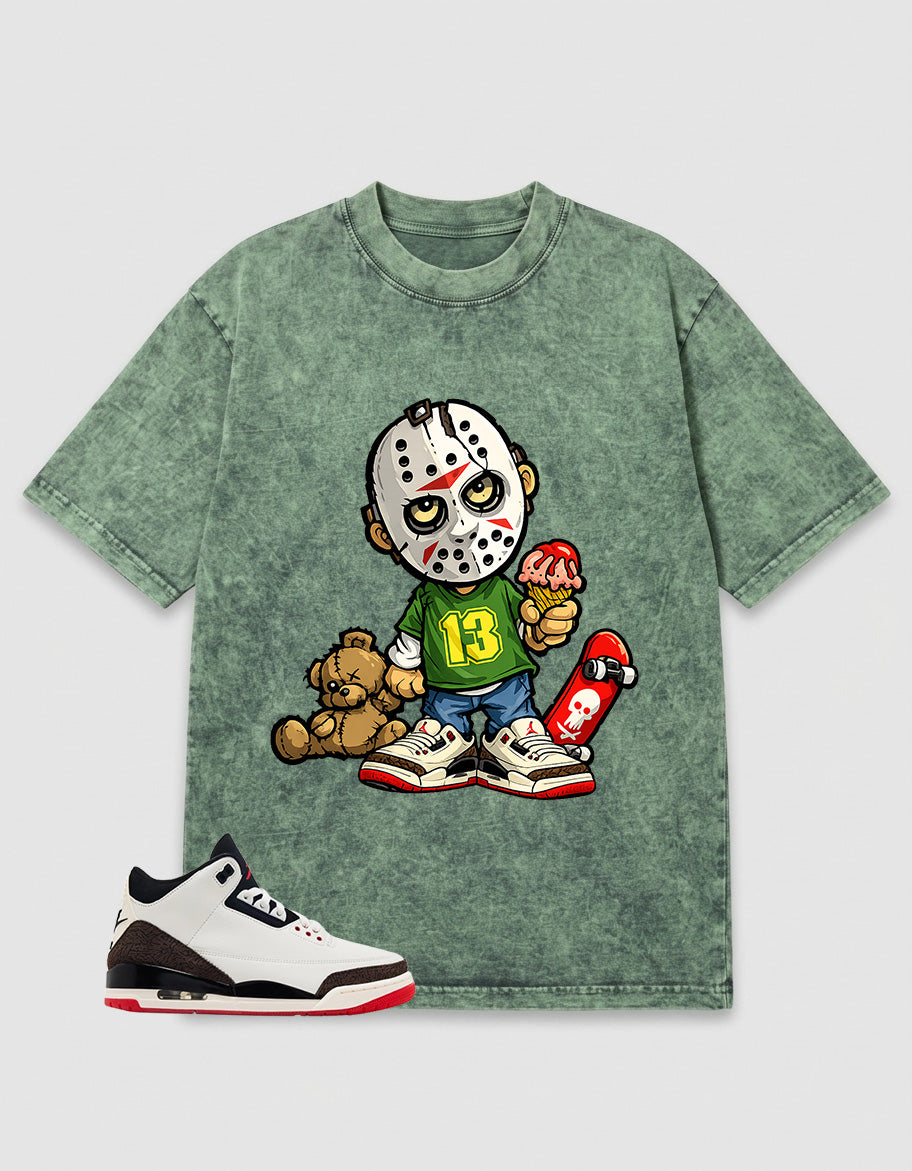Cream World’s Best Dad 3s Zadago Washed T-shirt Little Jason Graphic