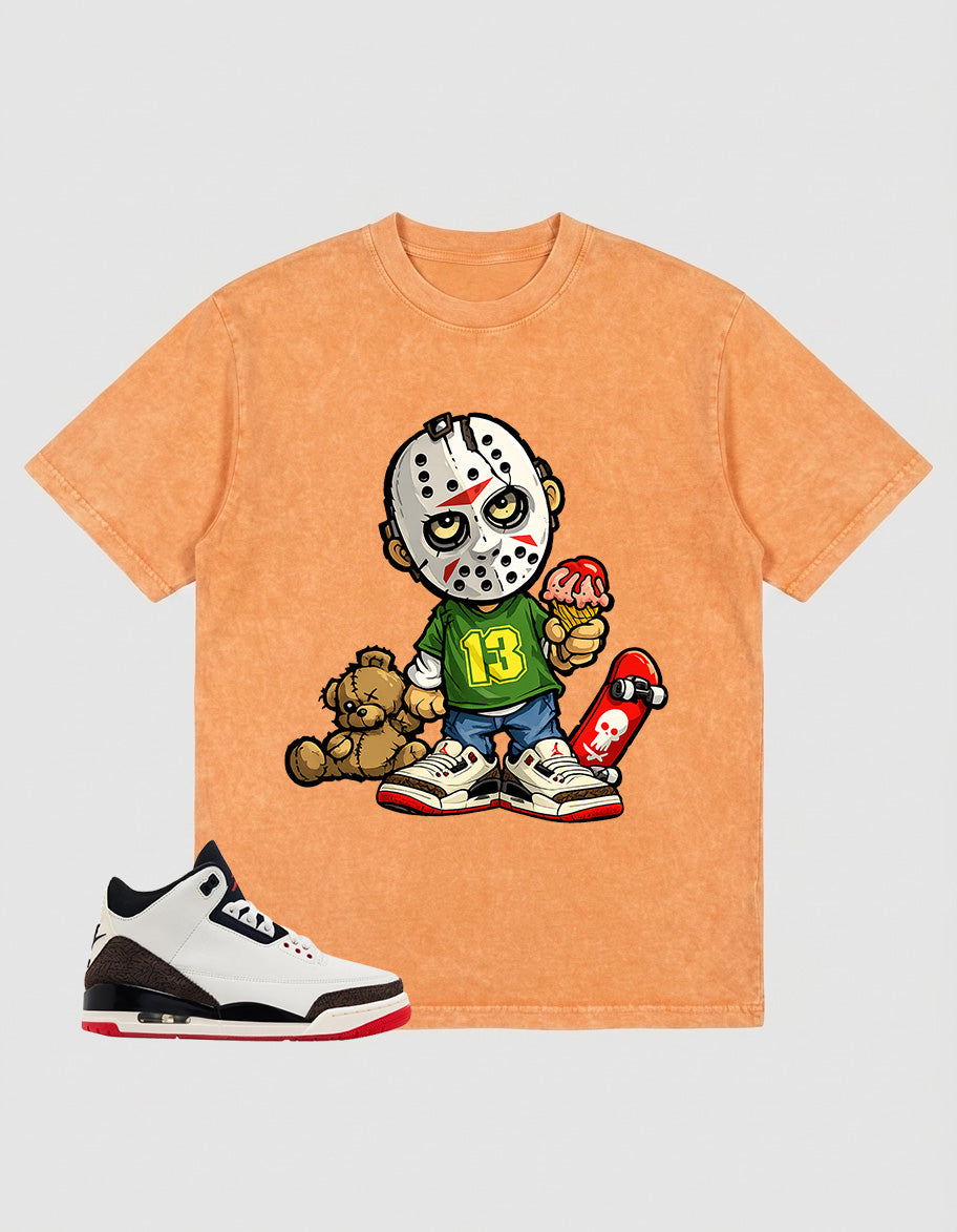 Cream World’s Best Dad 3s Zadago Washed T-shirt Little Jason Graphic