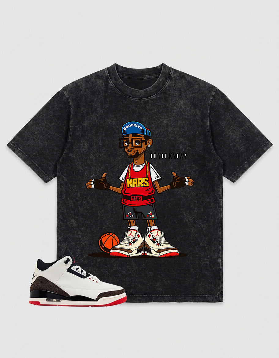 Cream World’s Best Dad 3s Zadago Washed T-shirt Mars Blackmon Graphic