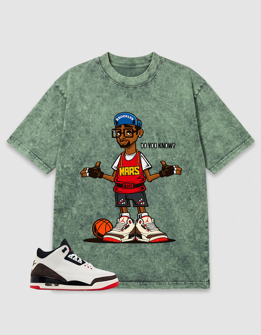 Cream World’s Best Dad 3s Zadago Washed T-shirt Mars Blackmon Graphic