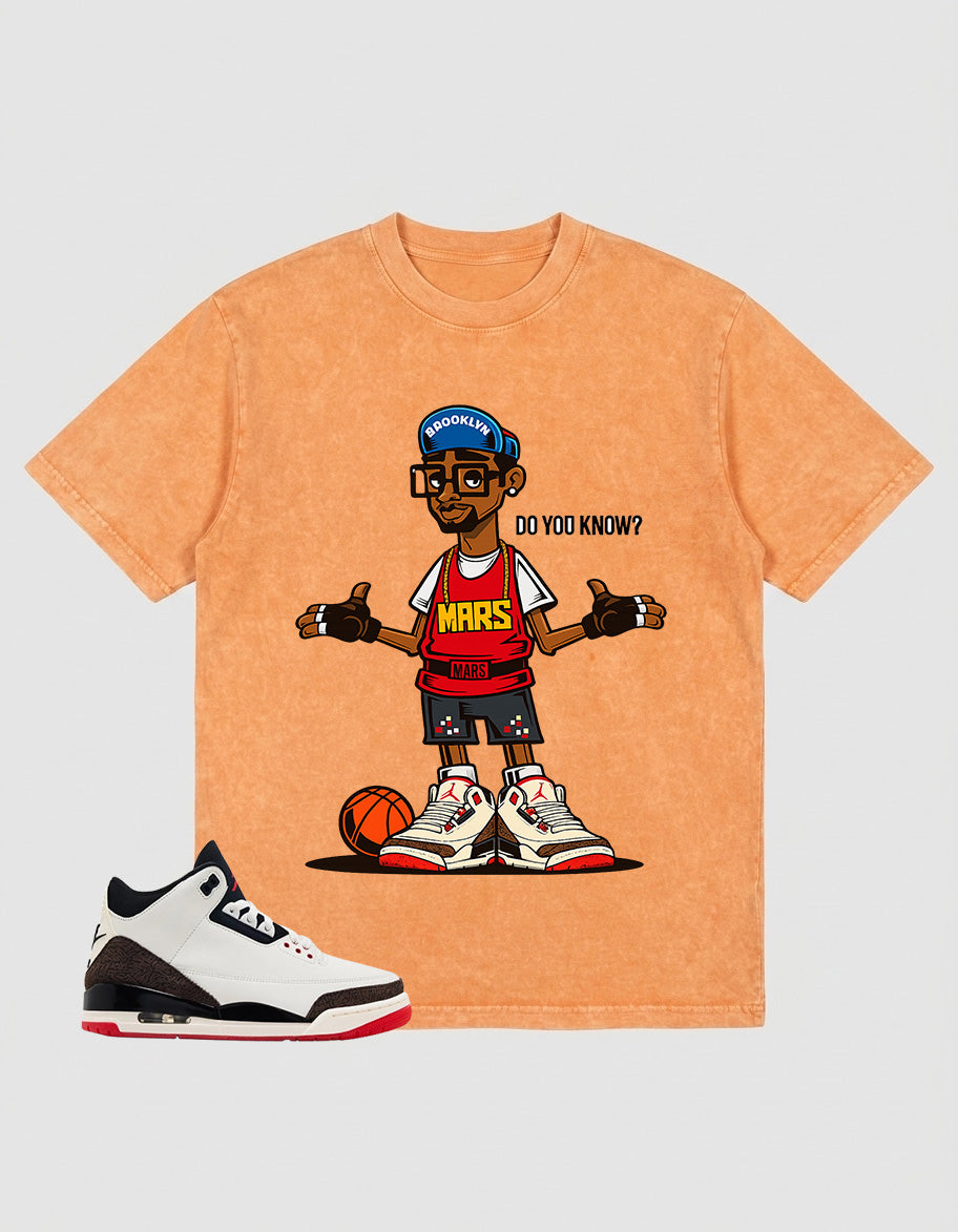 Cream World’s Best Dad 3s Zadago Washed T-shirt Mars Blackmon Graphic