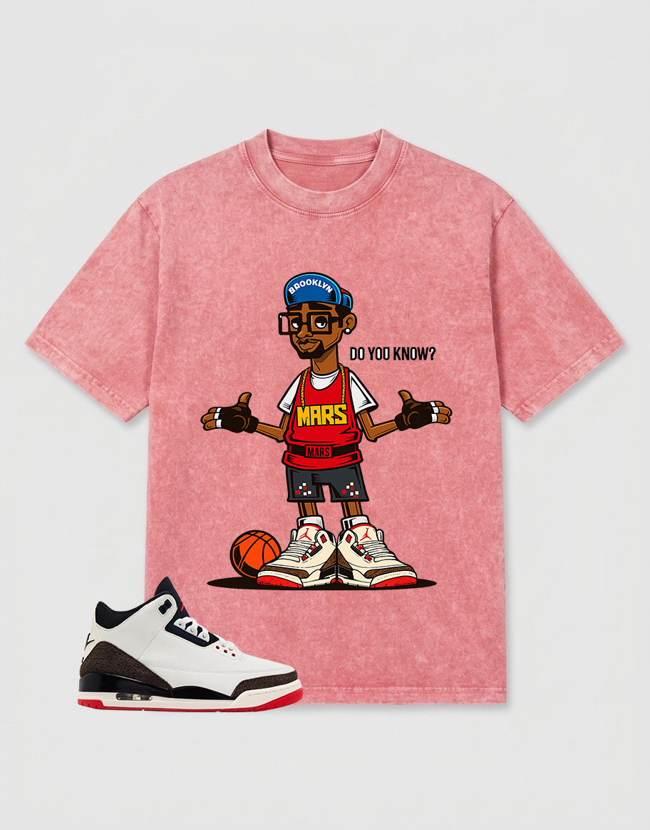 Cream World’s Best Dad 3s Zadago Washed T-shirt Mars Blackmon Graphic