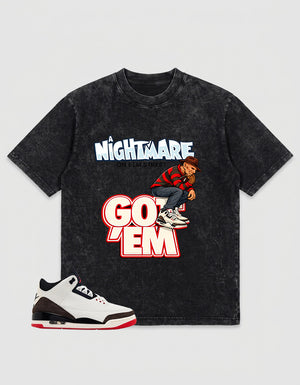 Cream World’s Best Dad 3s Zadago Washed T-shirt Nightmare On Elm Street Graphic