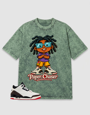 Cream World’s Best Dad 3s Zadago Washed T-shirt Paper Chaser Graphic